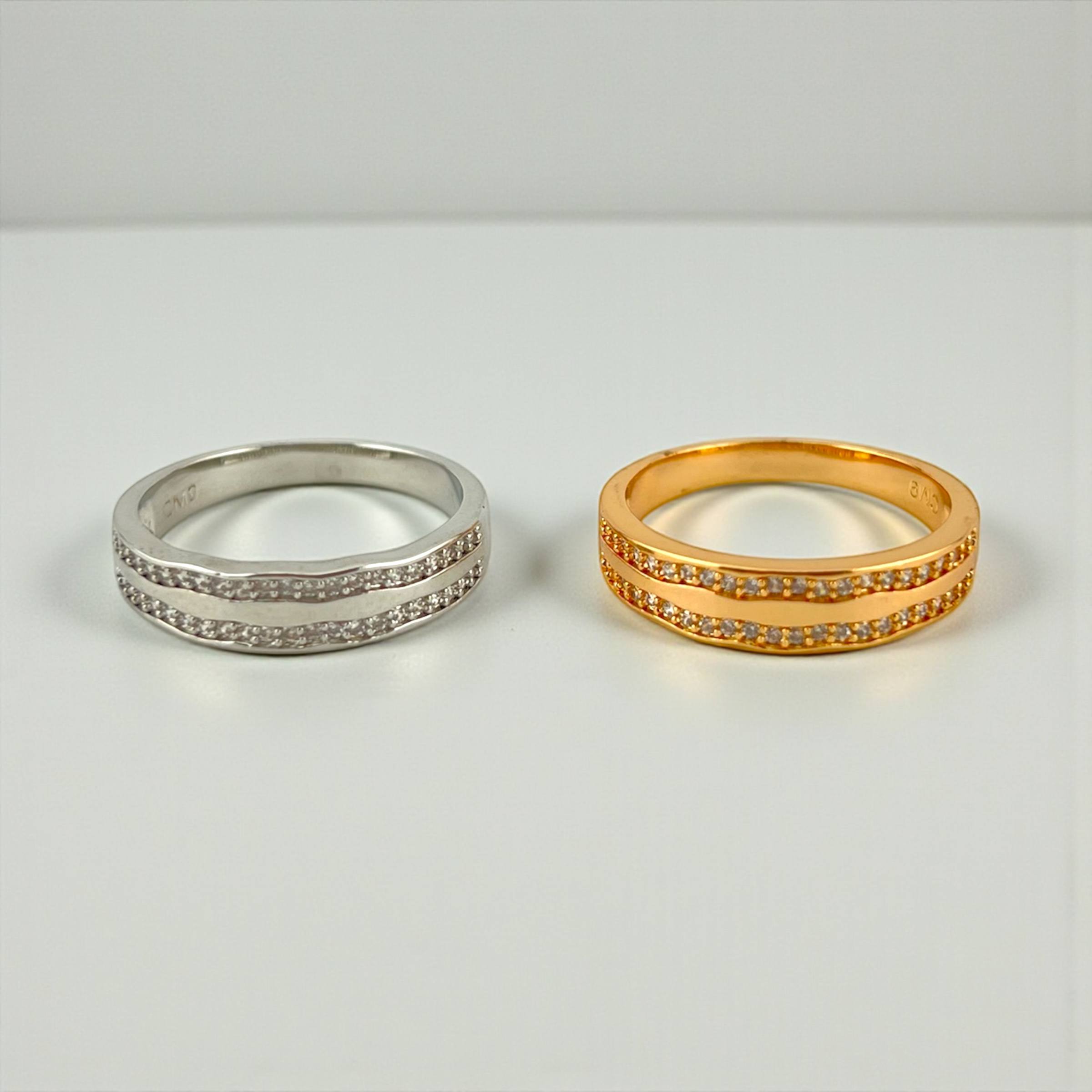 Double Row Sparkle Band ring