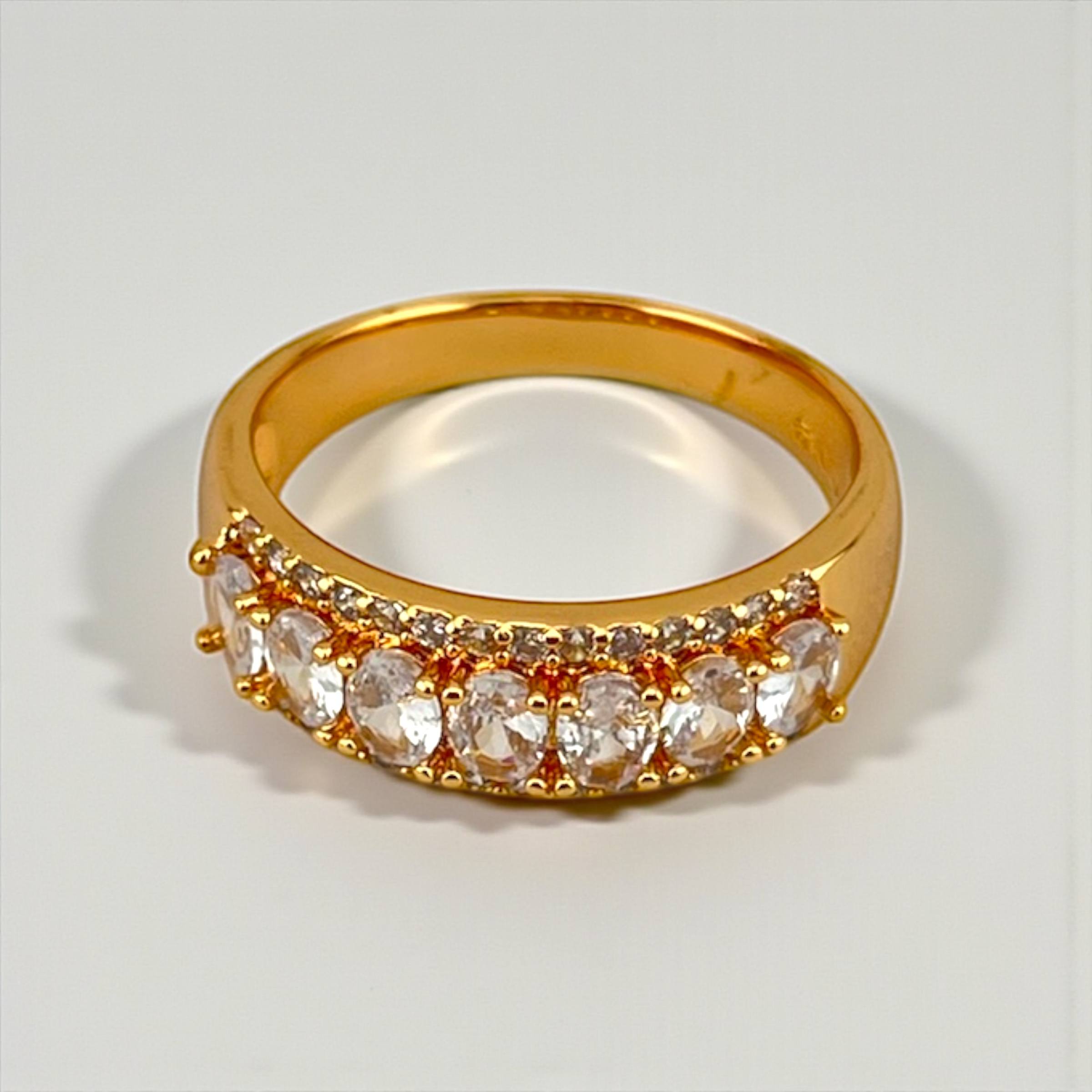 Rainbow Gem Band Rings – Trio Collection