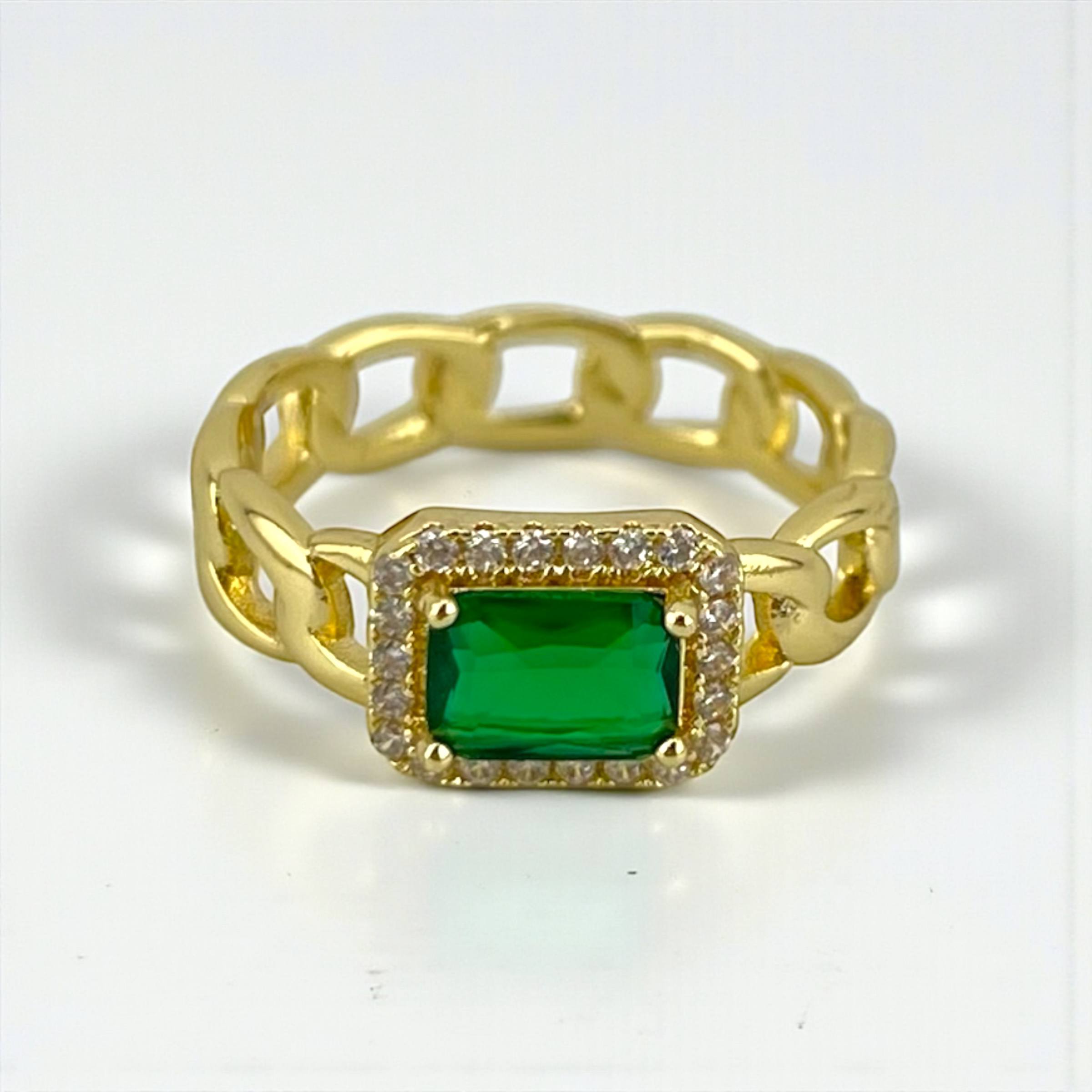 Royal Chain Gem Ring – Multiple Colors