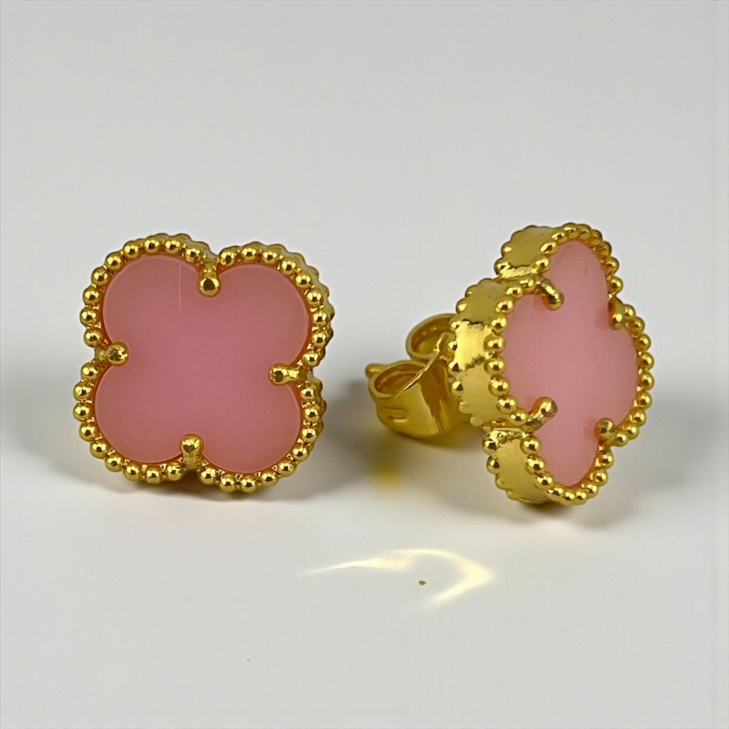 Vancleef Stud Earrings – Multi-Color Collection