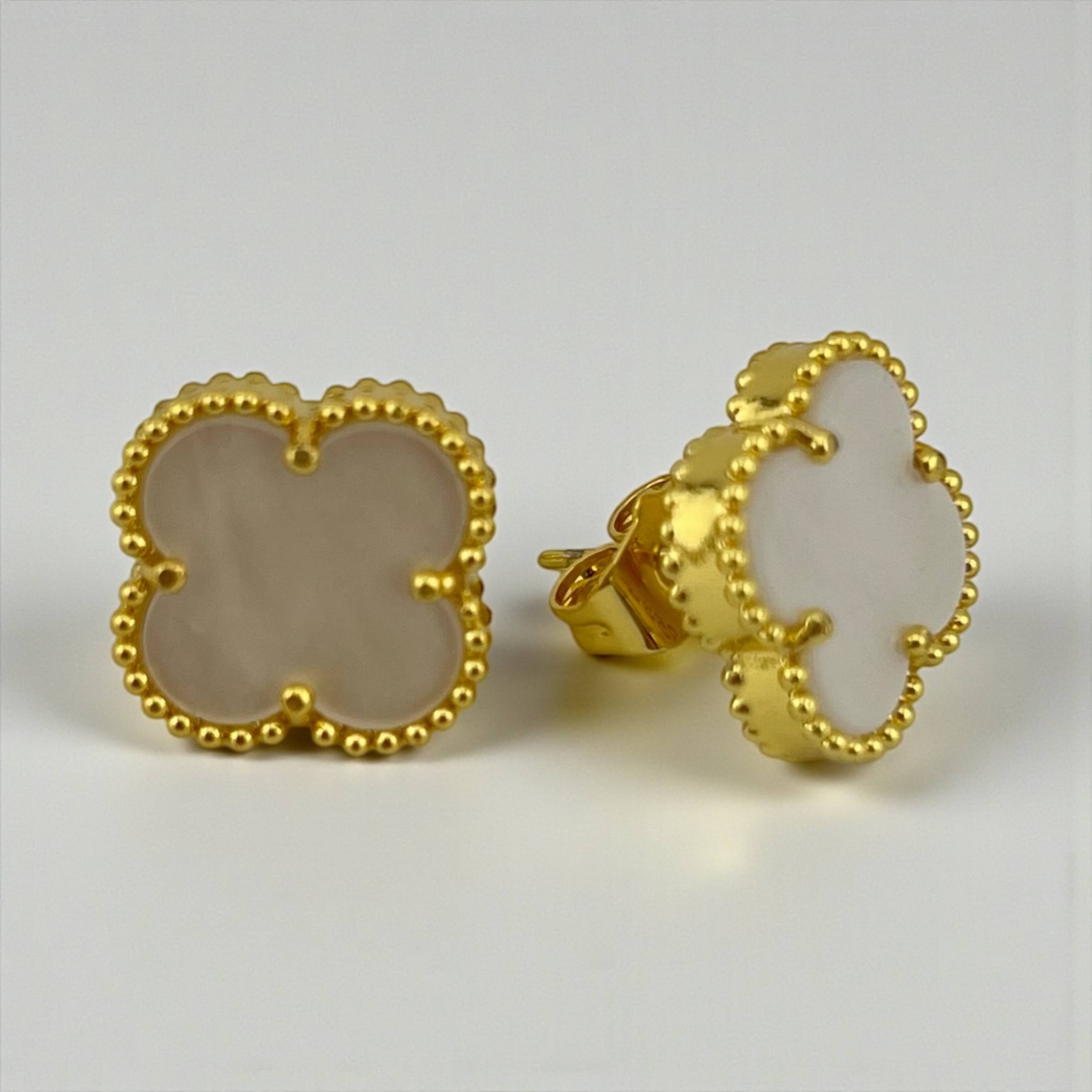 Vancleef Stud Earrings – Multi-Color Collection