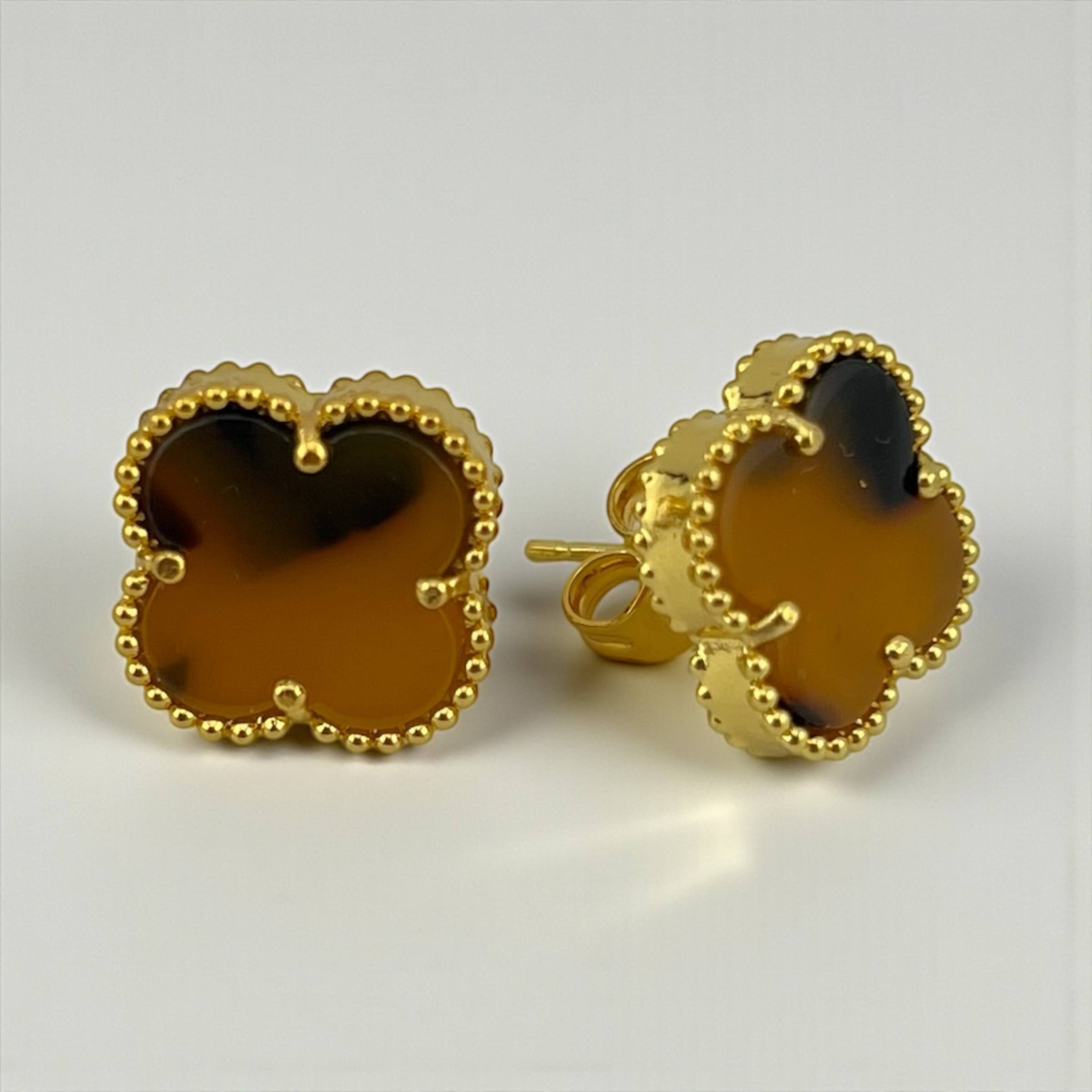 Vancleef Stud Earrings – Multi-Color Collection