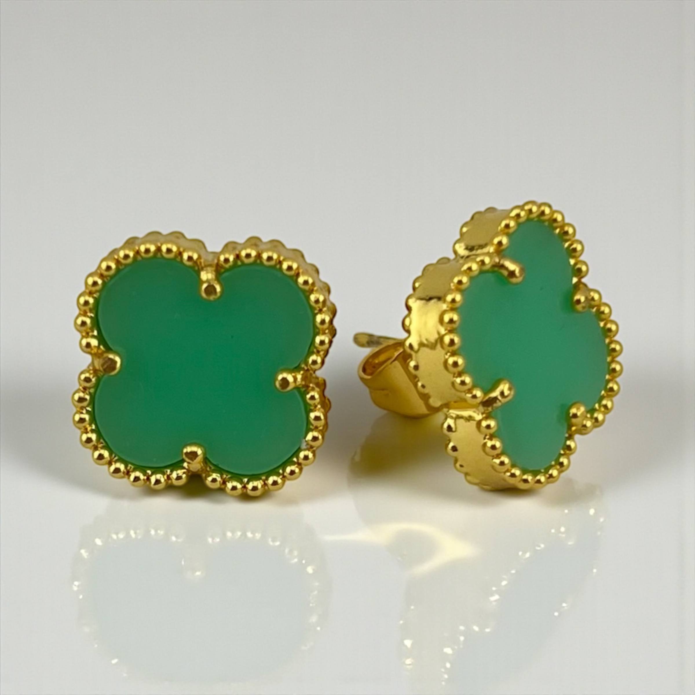 Vancleef Stud Earrings – Multi-Color Collection