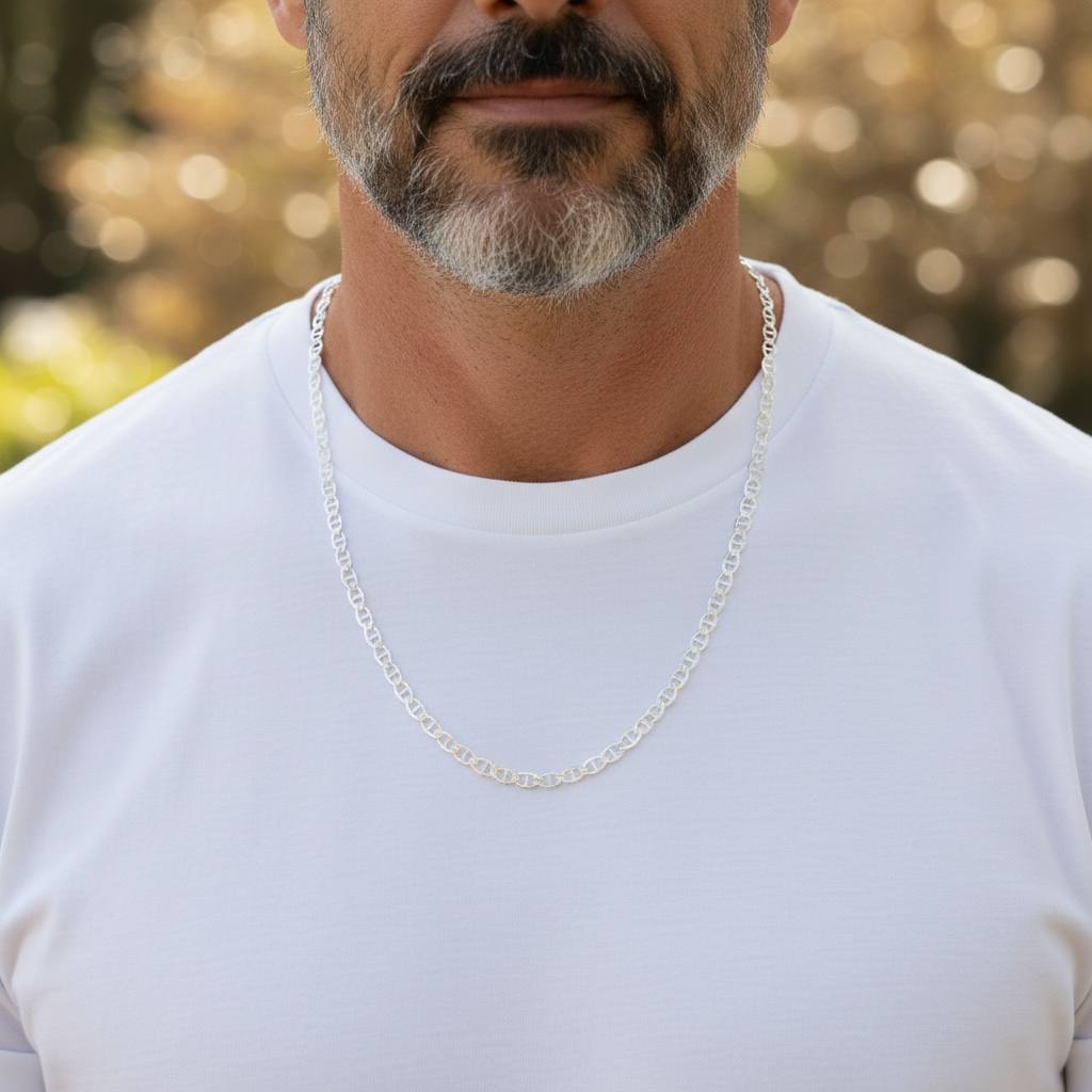 Silver 925 cartier Classic Link Chain