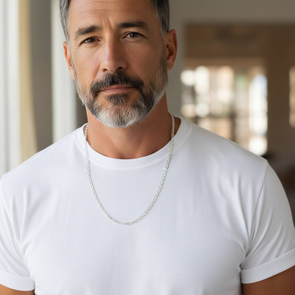 Silver 925 cartier Classic Link Chain