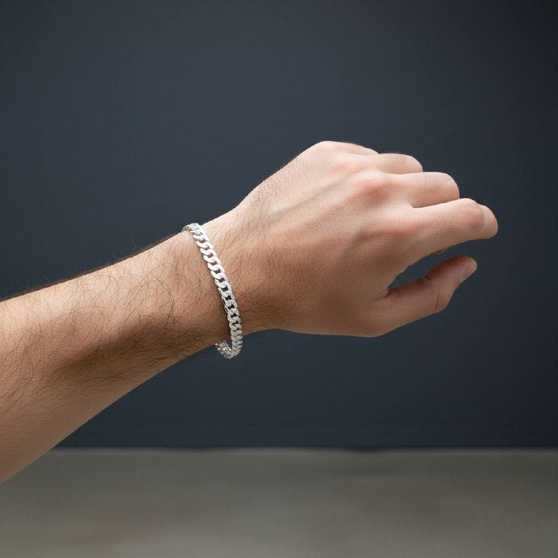 Silver 925 flat Chain bracelet– Classic Bracelets