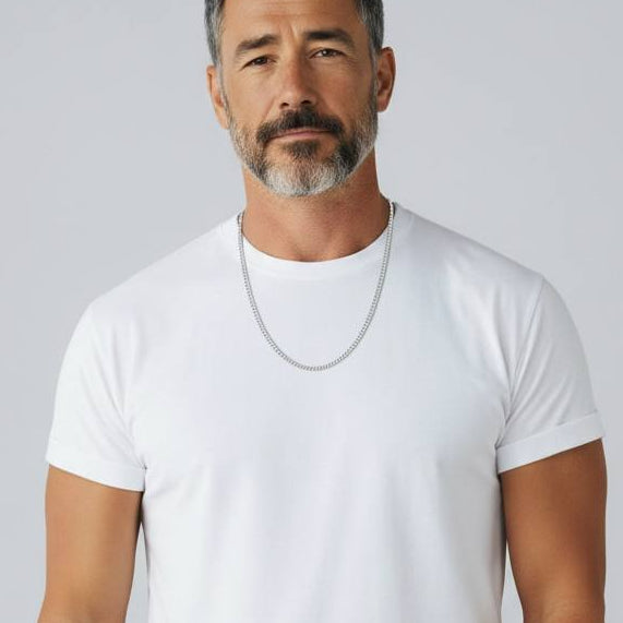 silver 925 thin necklace(60cm)