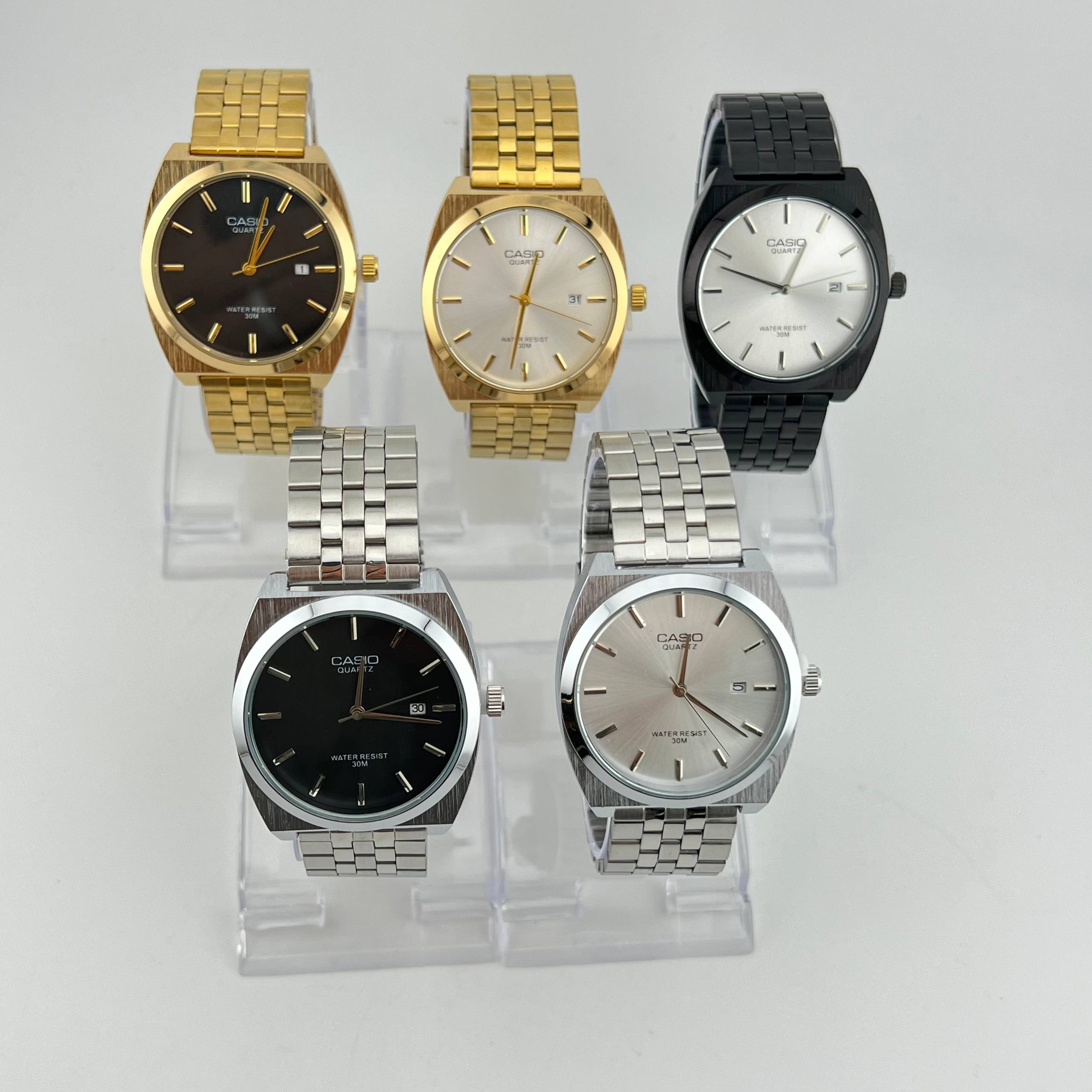 ⌚ Classic Casio Quartz Metal Watch – Timeless Everyday Style