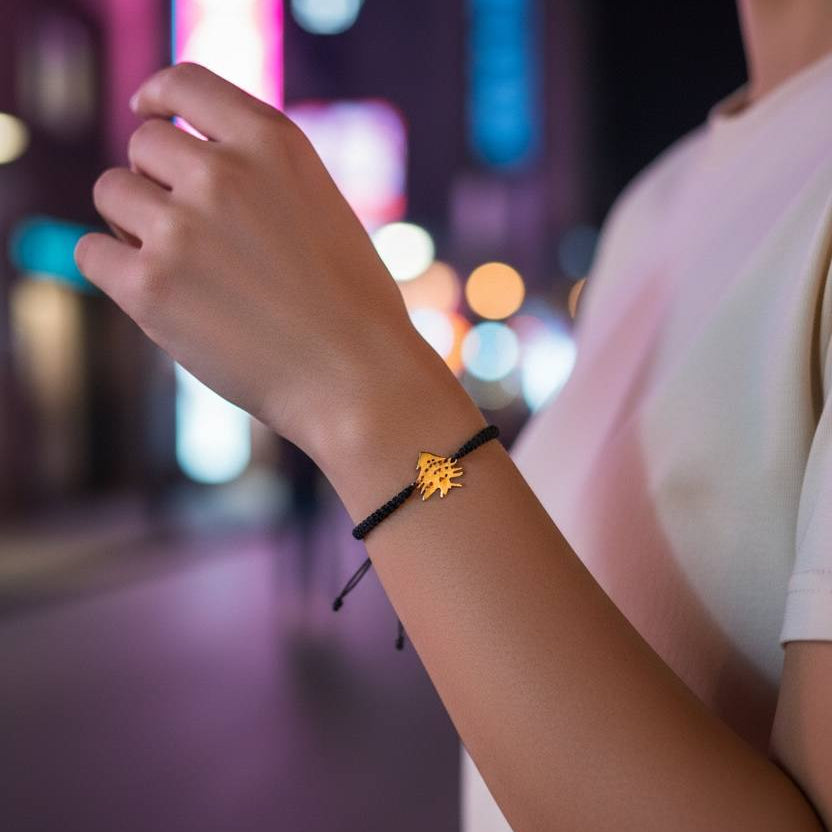 Arz chambala Cedar Tree Adjustable Cord Bracelet – Symbolic & Minimal ✨