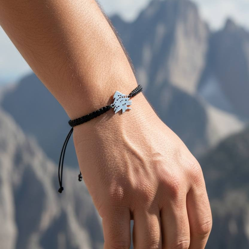 Arz chambala Cedar Tree Adjustable Cord Bracelet – Symbolic & Minimal ✨