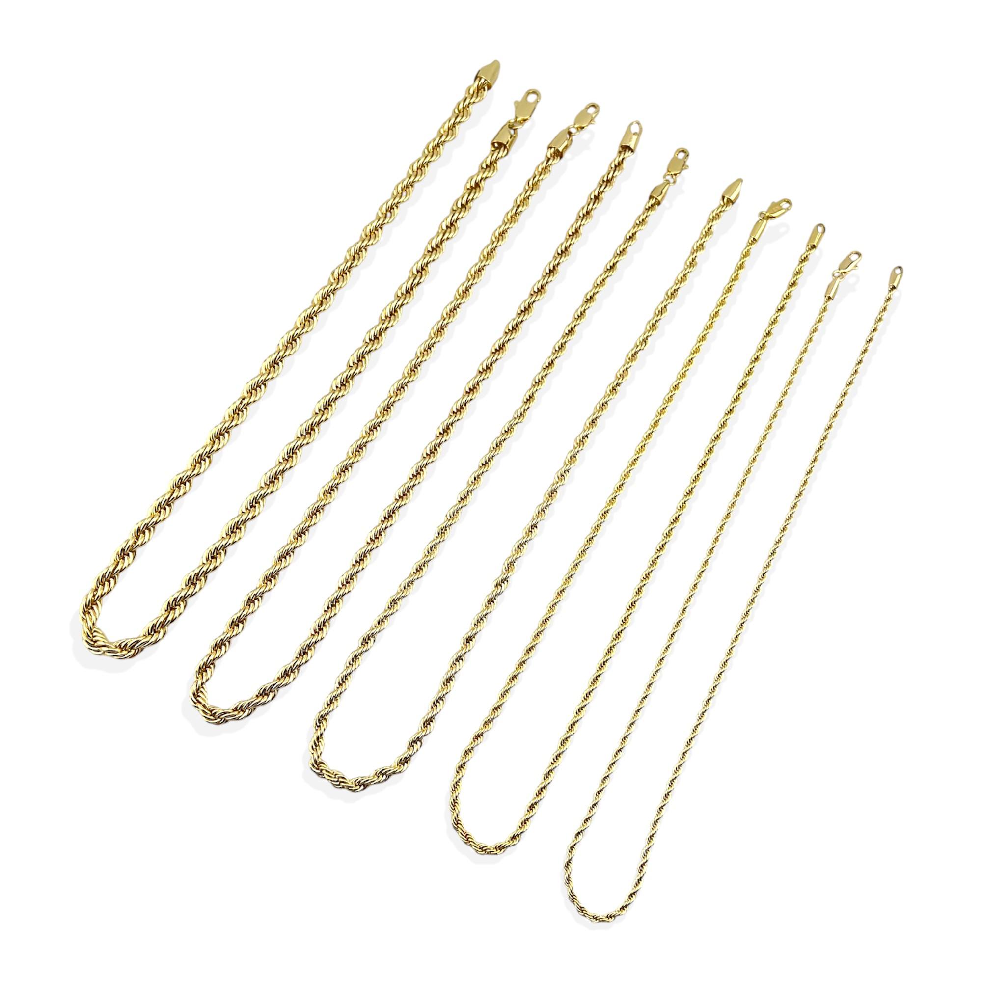 ✨ Elegant Rope Chain Set – 18K Gold-Plated Classic ✨