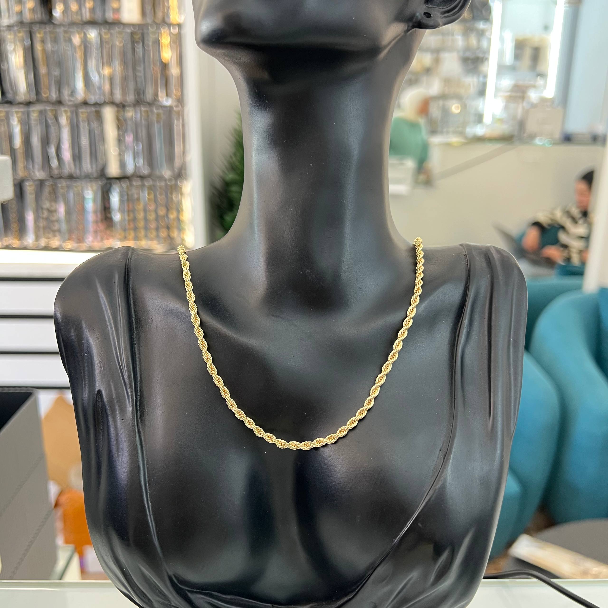 ✨ Elegant Rope Chain Set – 18K Gold-Plated Classic ✨