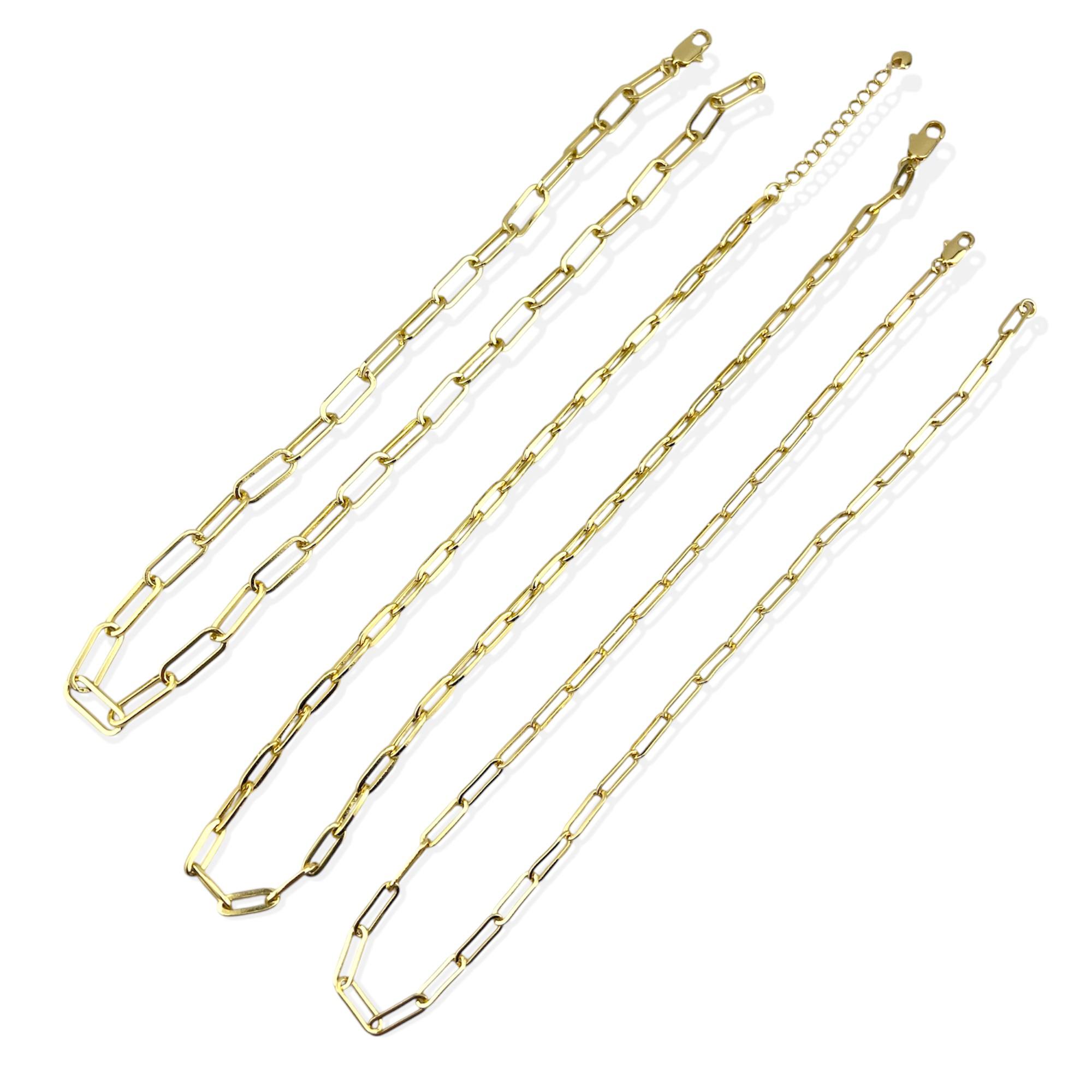 Paperclip Chain Necklace – Minimal Elegance in Gold ✨