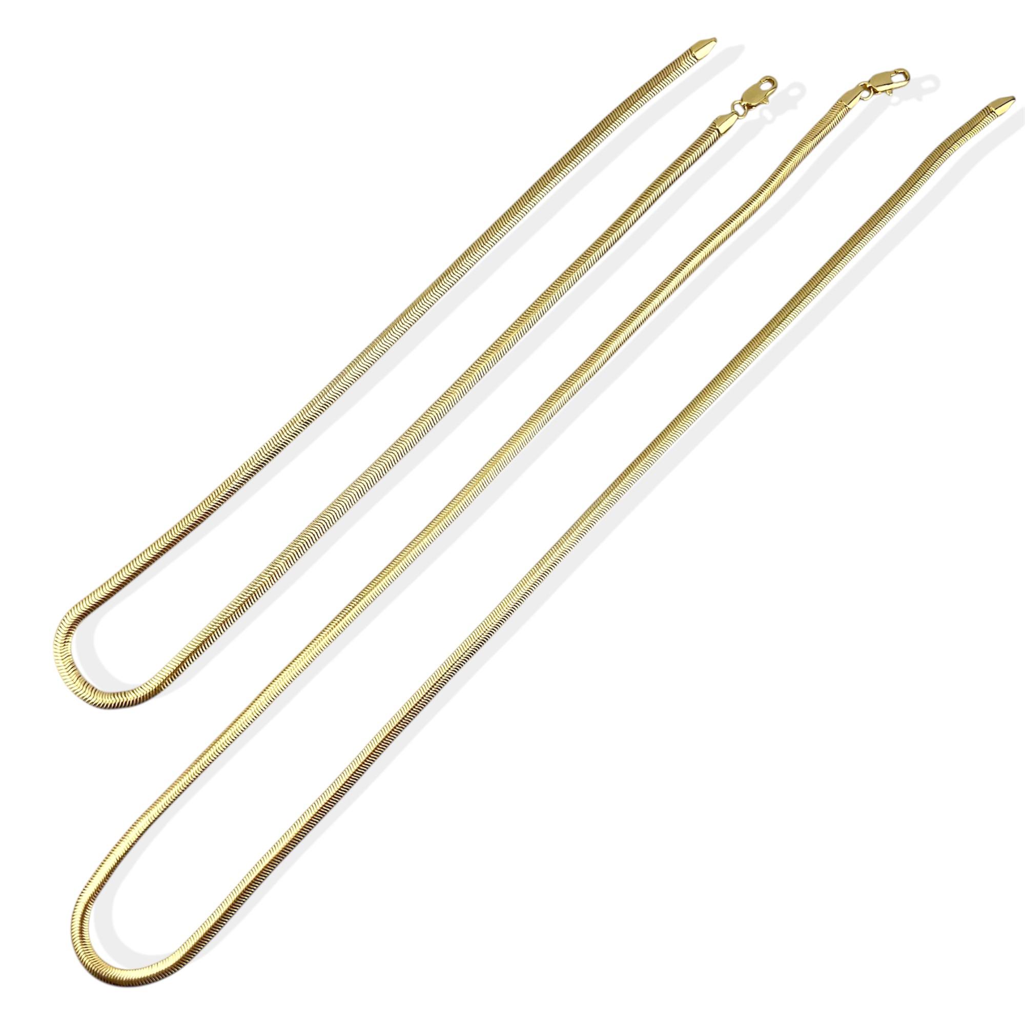 Snake Chain Necklace – Sleek Golden Shine