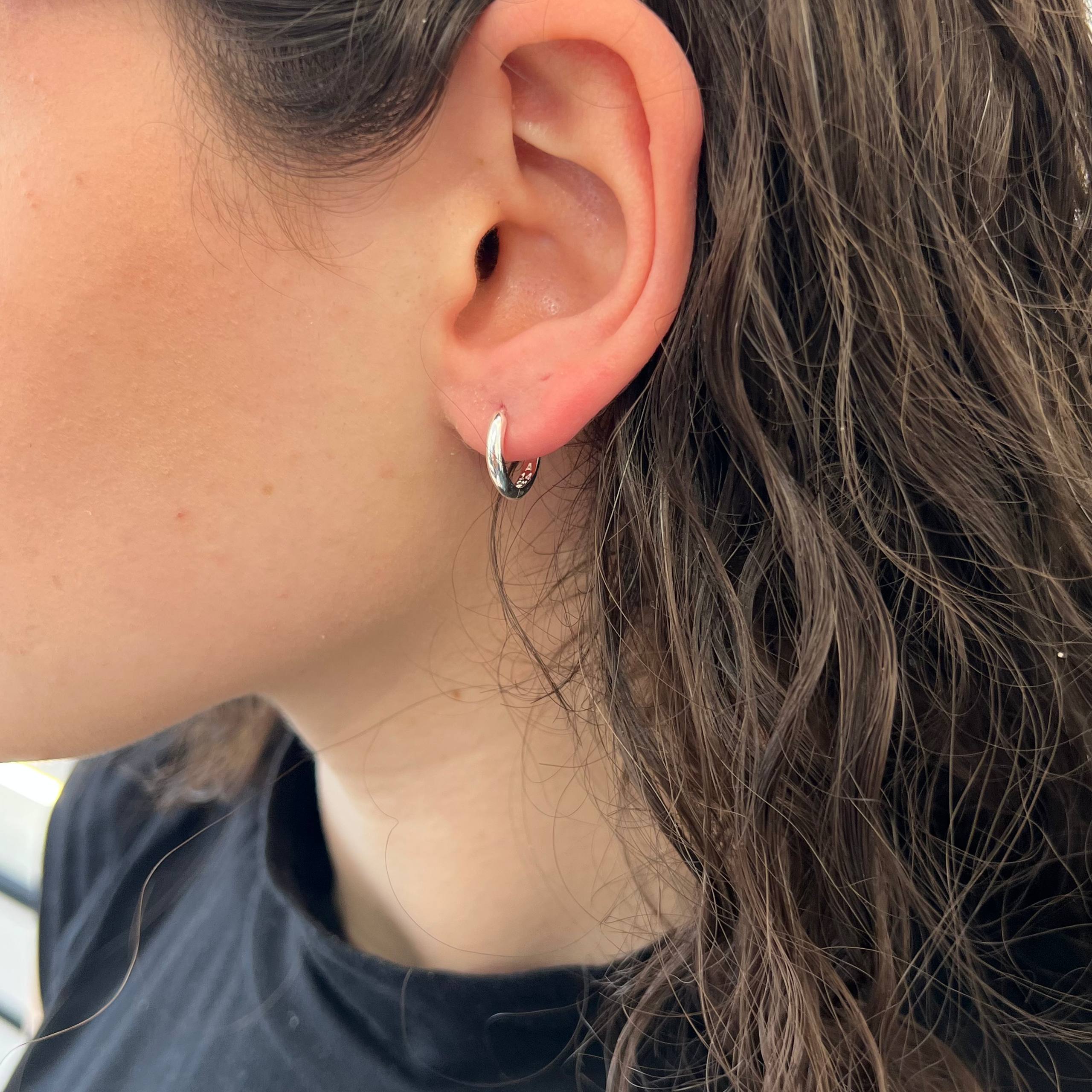 Minimal Silver color Hoop Earrings