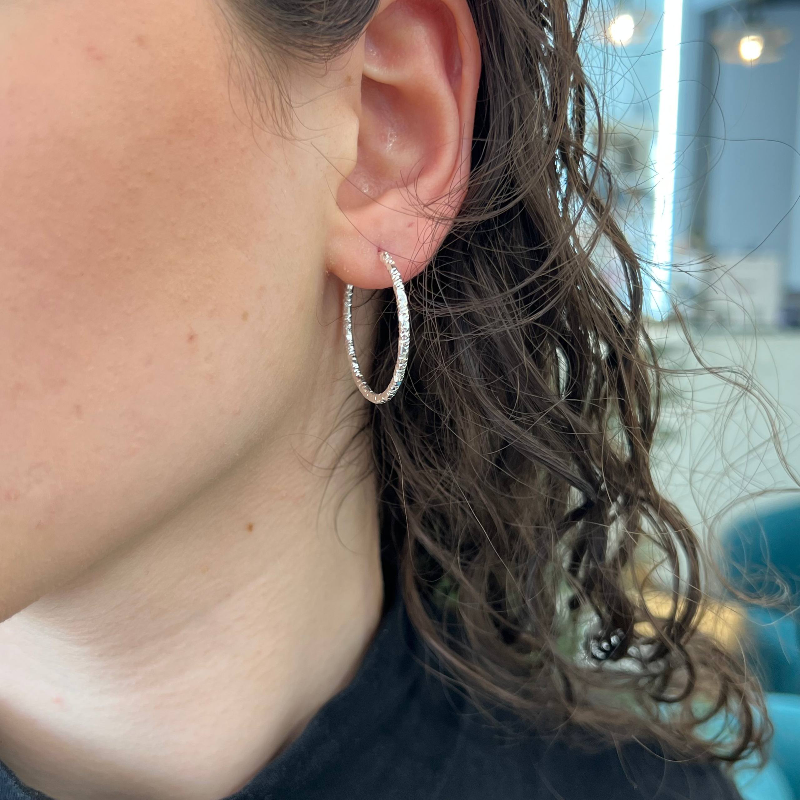 Silver color Hoop earrings