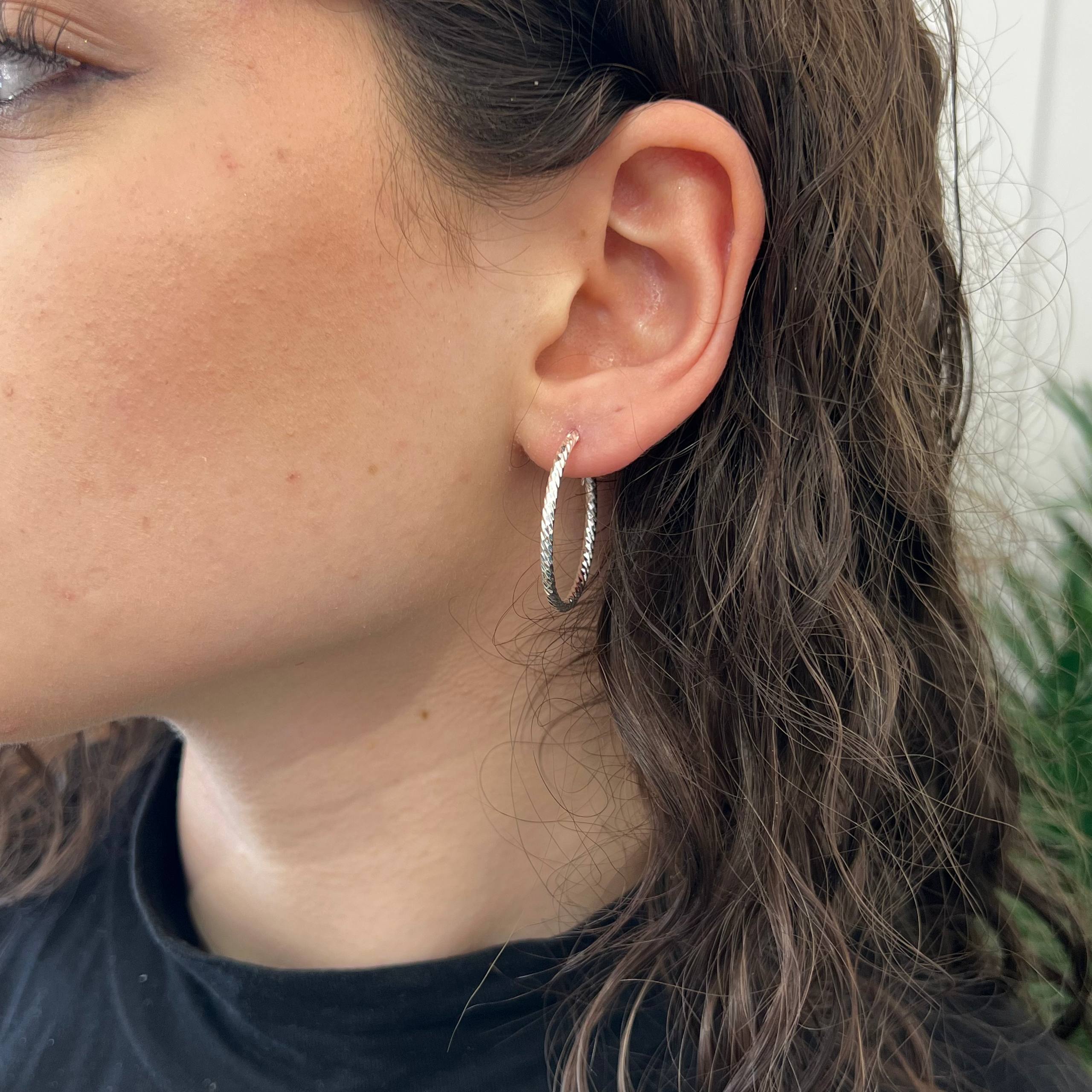 Silver color Hoop earrings