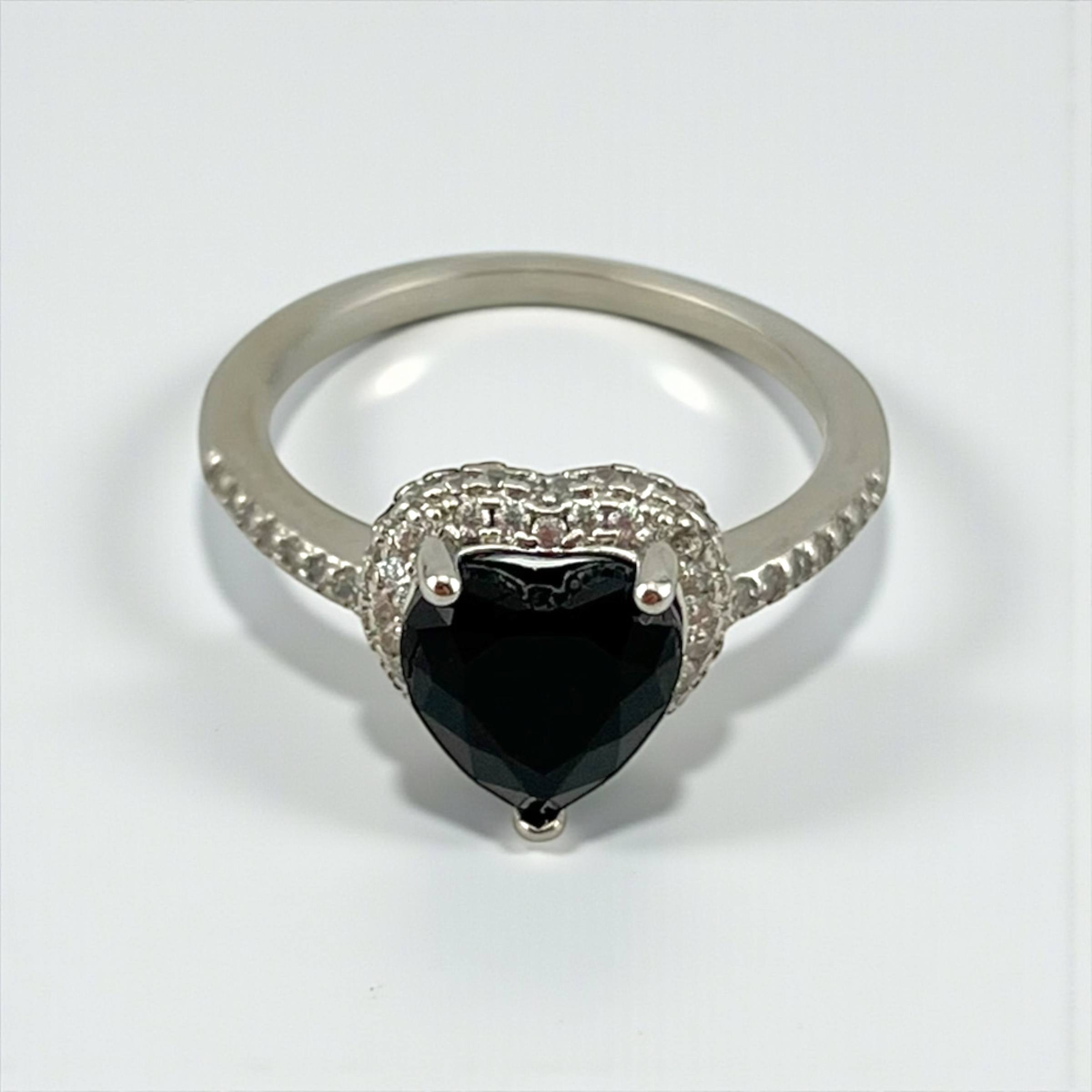 Pandora Crystal Heart Solitaire promise Ring
