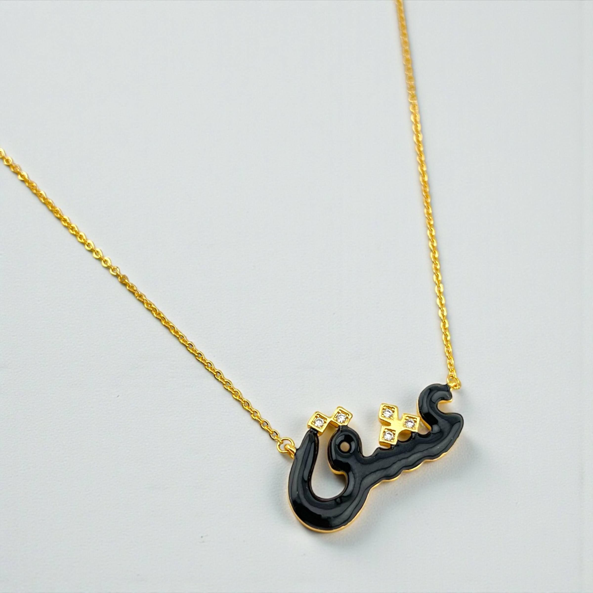 Eishk "Love” Enamel Necklace