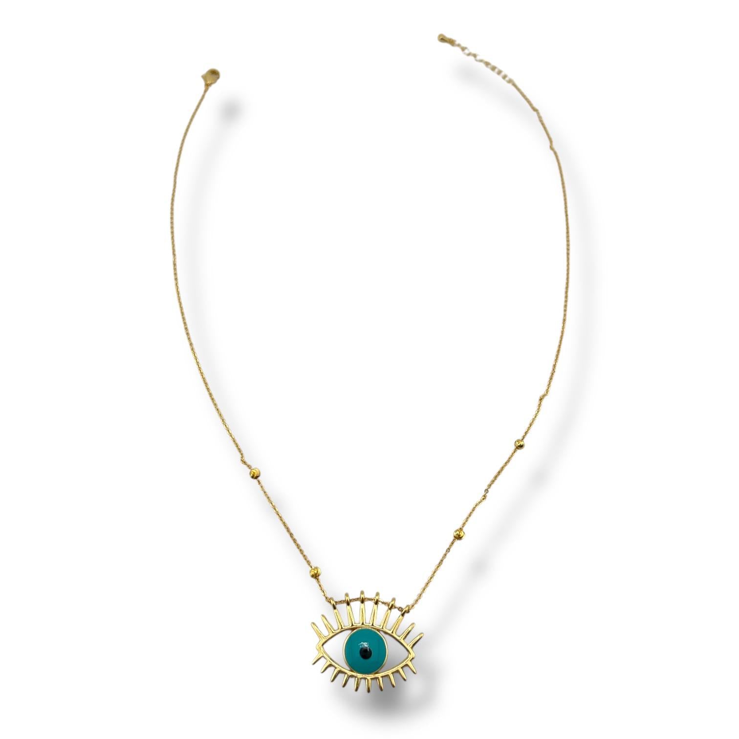 AURA Eye Necklace – Gold Evil Eye Protector