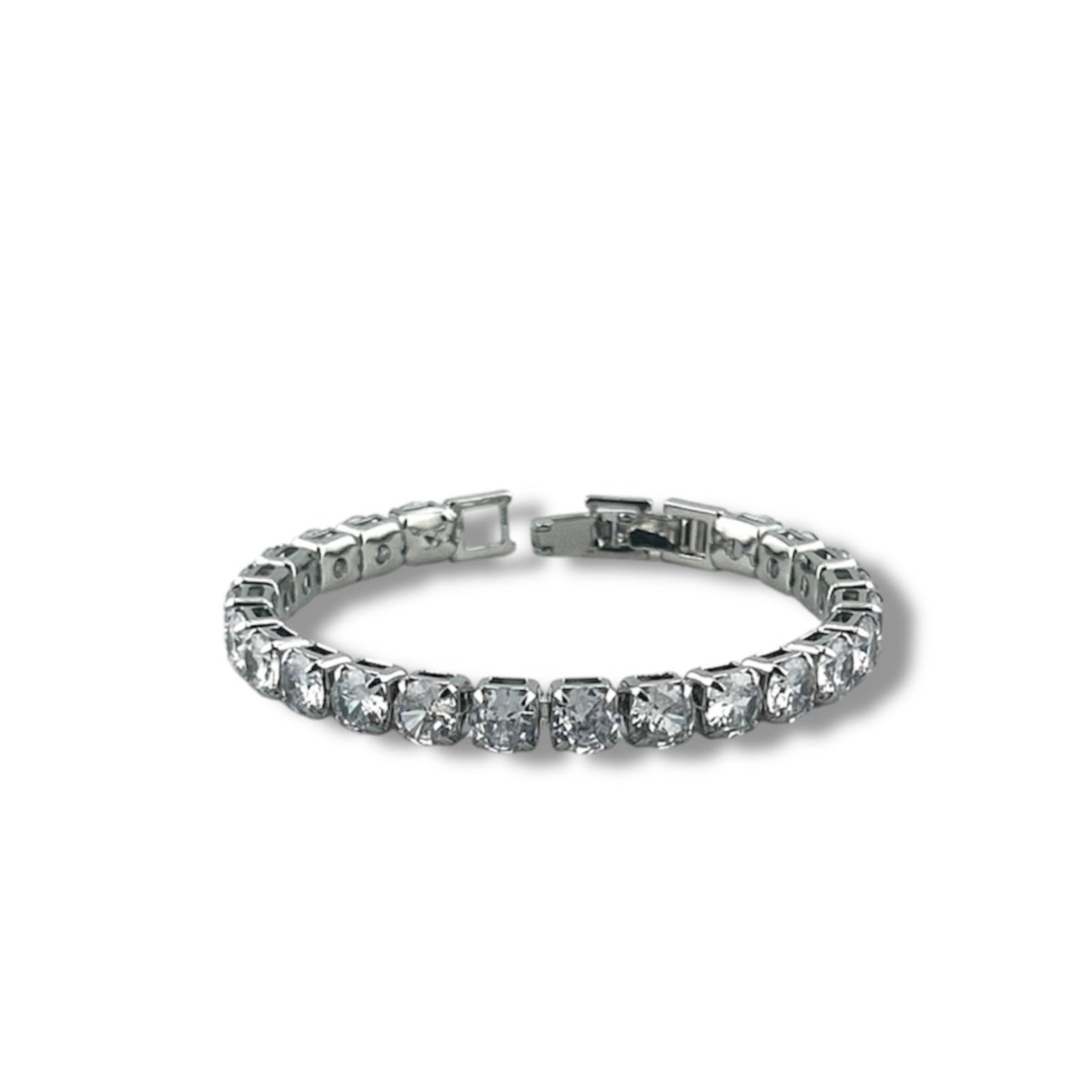 Crystal Tennis Bracelet – Silver & Gold Editions