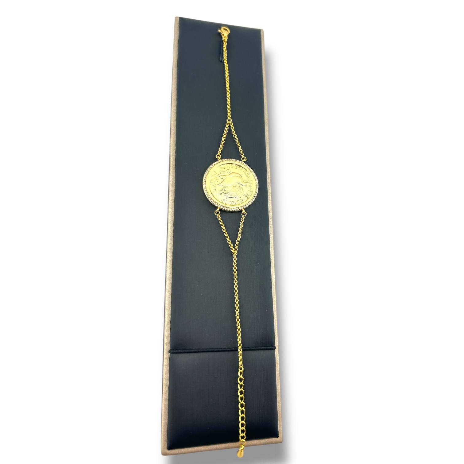 Empire Coin Bracelet – Gold Statement Piece